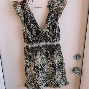 Sequin Glitter Little Black Dress